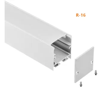R-16 Perfil de Sobrepor para Fita de Led ( Para Duas Fitas ) - Acabamento Anodizado