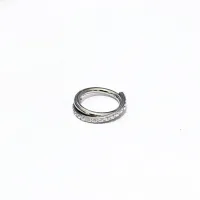  Argola Slim Clicker em  TITÂNIO 08mm com Pedras Cravejadas TORCIDA 669 - Foto 2