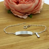Pulseira de prata com chapa e figa - PU72 - Foto 3