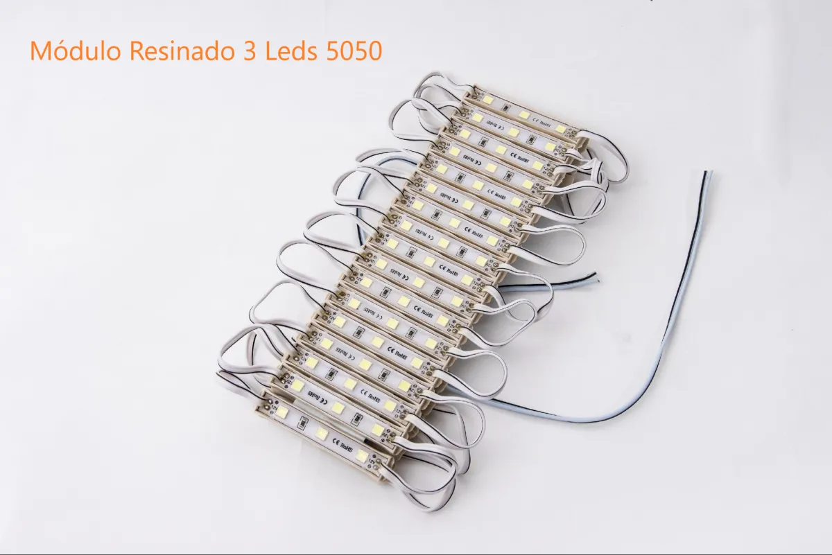 Módulo led Resinado 3 Leds 5050 Imagem