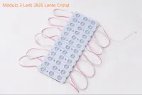 Módulo led 3 Leds 2835 Lente Cristal