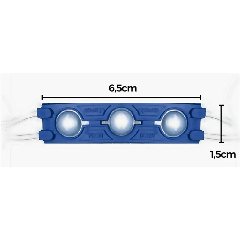 Módulo led 3 Leds azul