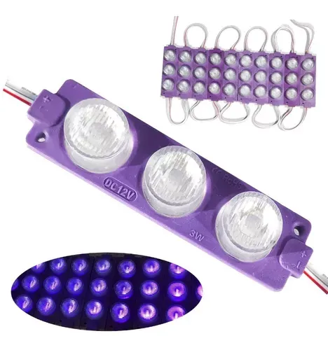 Módulo led 3 Leds roxo uv Imagem