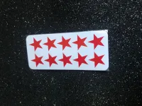 Cartela com 10  adesivos em formato de estrelinha (estrela) - Foto 2