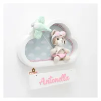 Ursinha Aviadora - Nuvem P Branca - Porta de Maternidade - Foto 2