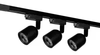Trilho Eletrificado 1 metro com 3 spot trilho 7w preto