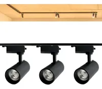 Trilho Eletrificado 1 metro com 3 spot trilho 10w preto - Foto 8