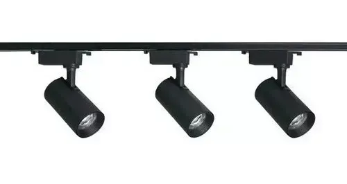 Trilho Eletrificado 1 metro com 3 spot trilho 15w preto