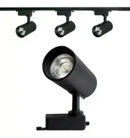 Trilho Eletrificado 1 metro com 3 spot trilho 15w preto - Foto 3