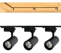 Trilho Eletrificado 1 metro com 3 spot trilho 15w preto - Foto 8
