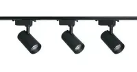 Trilho Eletrificado 1 metro com 3 spot trilho 20w preto