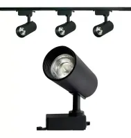 Trilho Eletrificado 1 metro com 3 spot trilho 20w preto - Foto 3