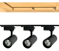 Trilho Eletrificado 1 metro com 3 spot trilho 20w preto - Foto 8