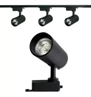 Trilho Eletrificado 1 metro com 3 spot trilho 25w preto - Foto 3