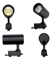 Trilho Eletrificado 1 metro com 3 spot trilho 25w preto - Foto 6