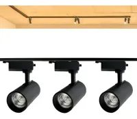 Trilho Eletrificado 1 metro com 3 spot trilho 25w preto - Foto 8