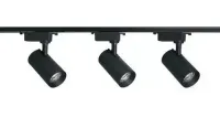 Trilho Eletrificado 1 metro com 3 spot trilho 30w preto