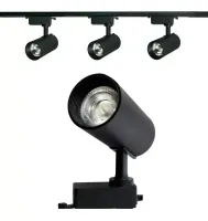 Trilho Eletrificado 1 metro com 3 spot trilho 30w preto - Foto 3