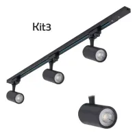 Spot trilho Led 25w preto