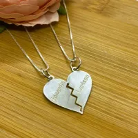 Pingente para colar Personalizado - casal -  950 CARA METADE - CO248