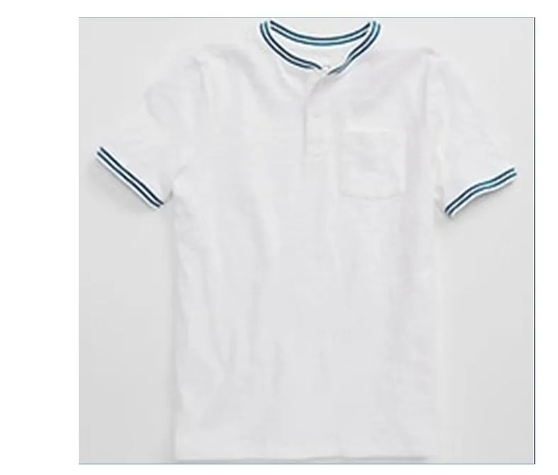  Camiseta Infantil GAP Pocket Henley Manga Curta Masculino