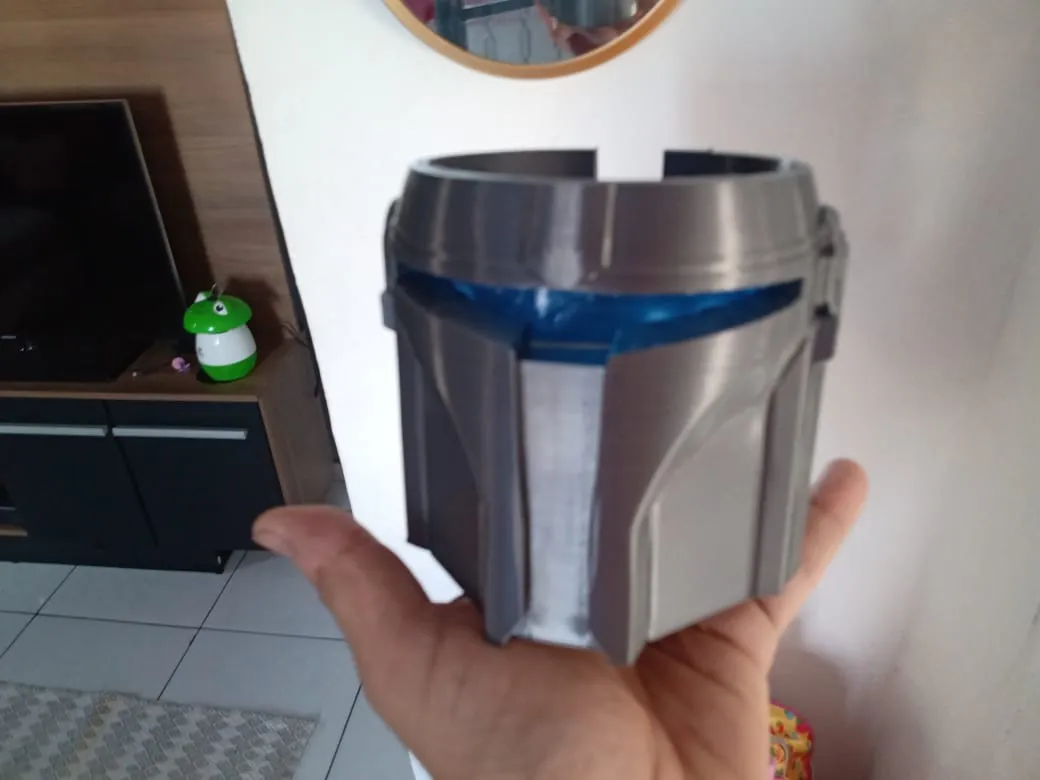 Suporte Alexa Echo Dot 3ª E 4ª Geração Capacete Mandalorian Imagem
