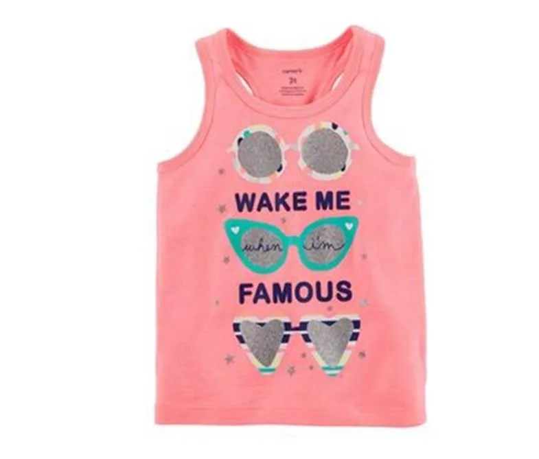 Camiseta Regata Carter's Infantil Wake Me Famous Feminina Imagem