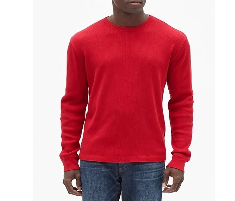 Camiseta GAP Básica Waffle Manga Longa Masculino