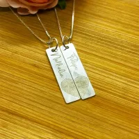 Pingente Personalizado de Prata 950 para Casal - DIGITAIS  - PI244 - Foto 3