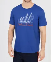 Camiseta Nautica Velas ao Vento Manga Curta Masculino