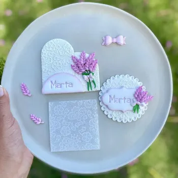 Plaquinha de Textura Véu de Noiva