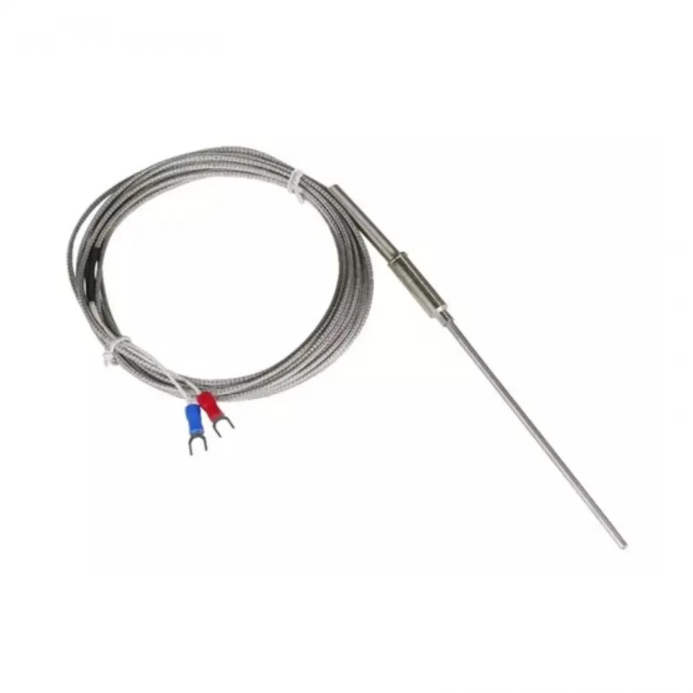 SENSOR TERMOPAR TIPO K FINO 1,5MM HASTE 100MM 2 METROS