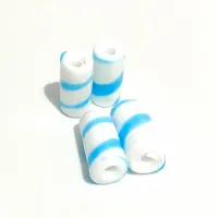 Firma de murano Listradas Azul Céu e Branca