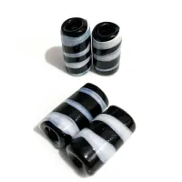 Firma de murano Listradas Preta e Branca