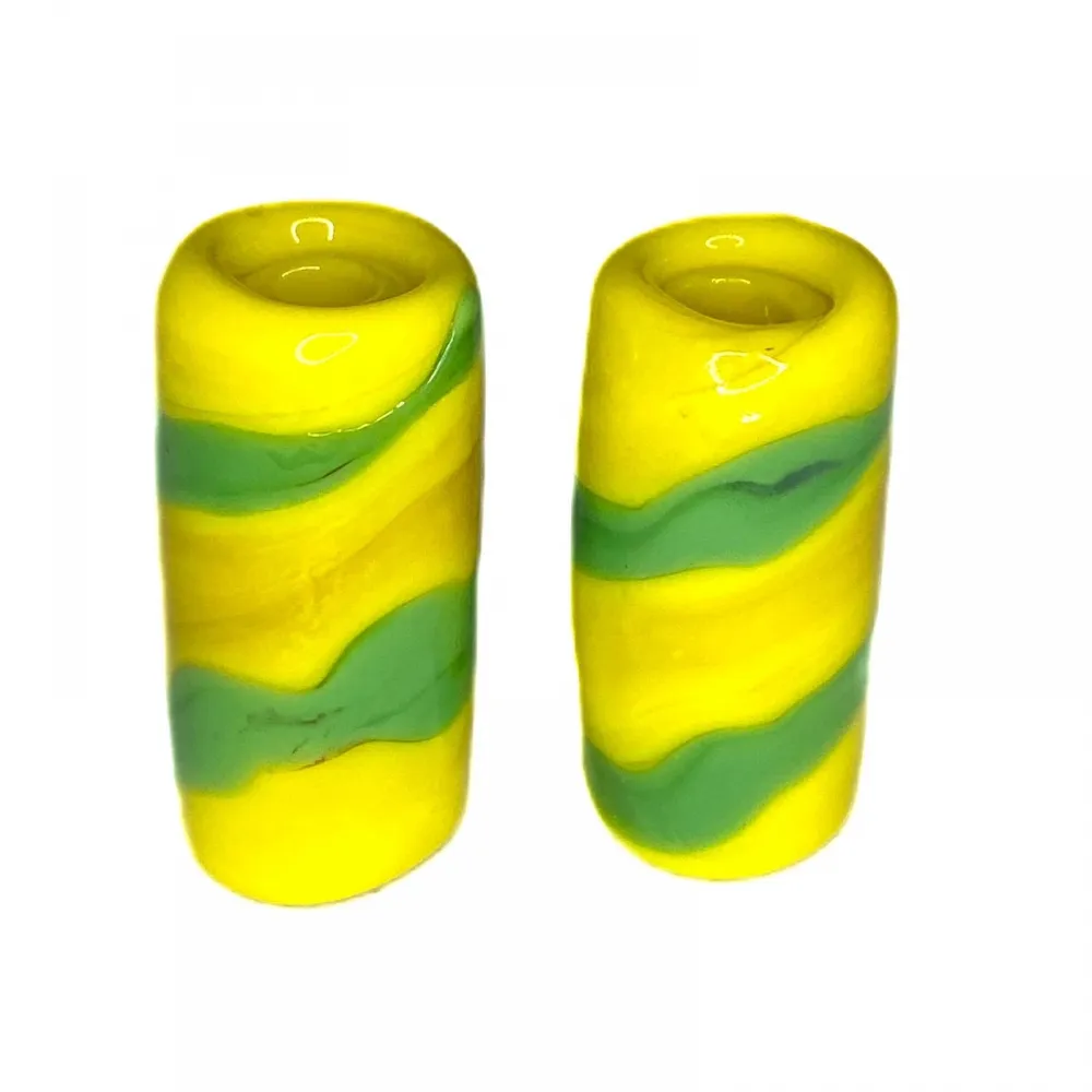 Firma de murano Listradas Amarela e Verde