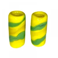 Firma de murano Listradas Amarela e Verde