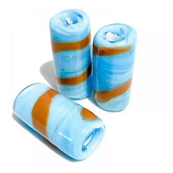 Firma de murano Listradas Azul e Marrom