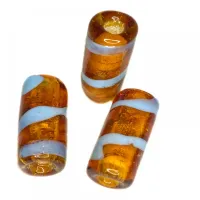 Firma de murano Listradas Ambar e Azul