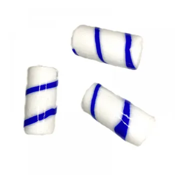 Firma de murano Listradas Branca e Azul Escura