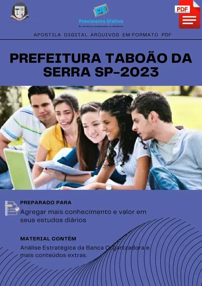 Apostila Prefeitura Taboão da Serra SP Fonoaudiólogo 2023 Imagem