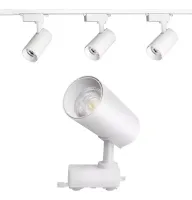 Trilho Eletrificado 1 metro com 3 spot trilho 20w branco - kit/conjunto