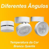 SPOT SOBREPOR LED 7W REDONDO DIRECIONÁVEL - Foto 5