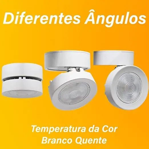 SPOT SOBREPOR LED 7W REDONDO DIRECIONÁVEL