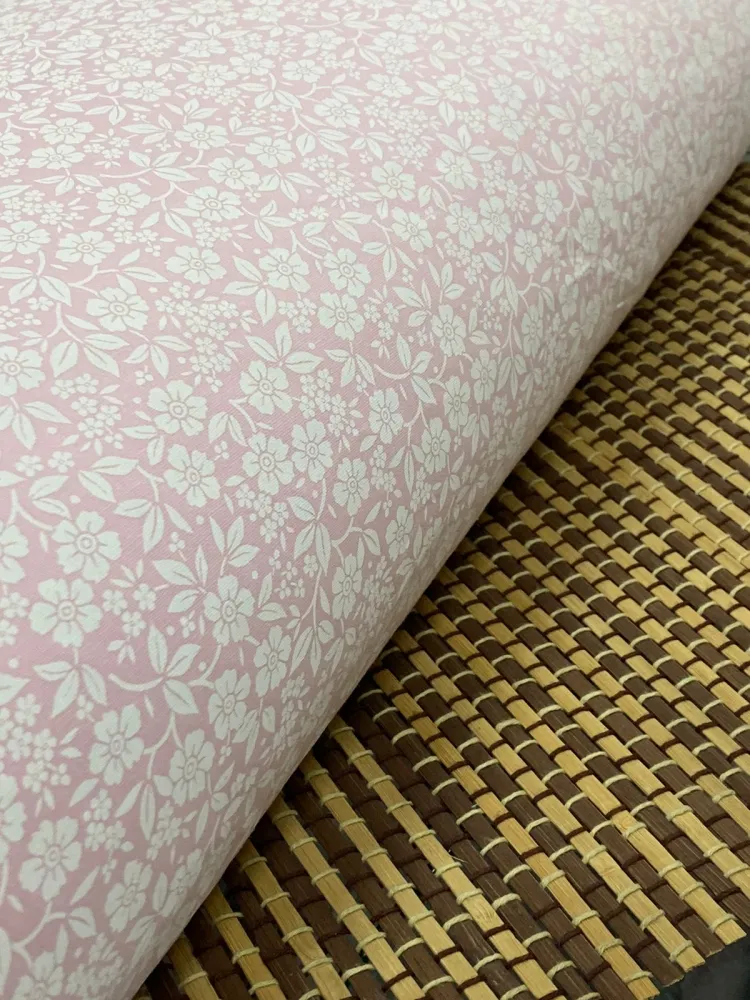   TECIDO TRICOLINE FLORAL ROSABB Imagem