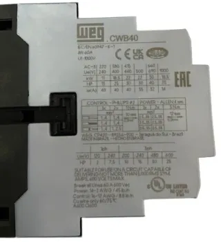 24514 - CONTATOR CWB 40-11-30 C03D02 24VCC DC WEG COD. 13538738 - Foto 2