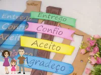 G1.349  Gabarito de Moldes em MDF Plaquinha da Fé - Foto 2