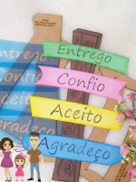 G1.349  Gabarito de Moldes em MDF Plaquinha da Fé - Foto 3