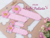 G1.350  Gabarito de Moldes em MDF Plaquinha com flor