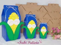 G1.354  Gabarito de Moldes em MDF Kit Caixa Milk  P - M - G - Foto 2