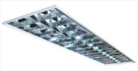 Luminaria Embutir Com aleta cromada Louver 2X18W 2 lampadas de 120cm tuboled ou fluorescente - Foto 8